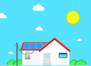 Turuncu arkaplanda izole edilmiş mini dizayn çevirici - Güneş Enerjisi Teçhizatı Görüntüsü.