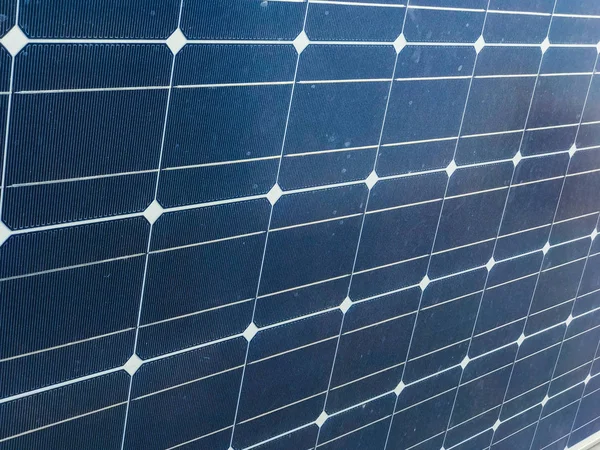 Primer Plano Del Módulo Fotovoltaico Del Panel Energía Solar Parte — Foto de Stock