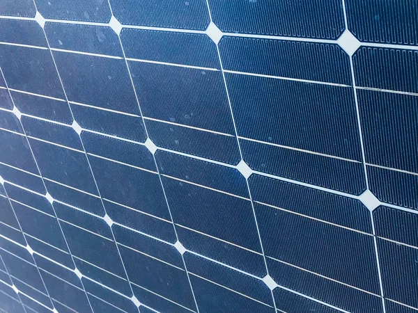 Close Van Zonne Energie Deelvenster Fotovoltaïsche Module Top Van Een — Stockfoto