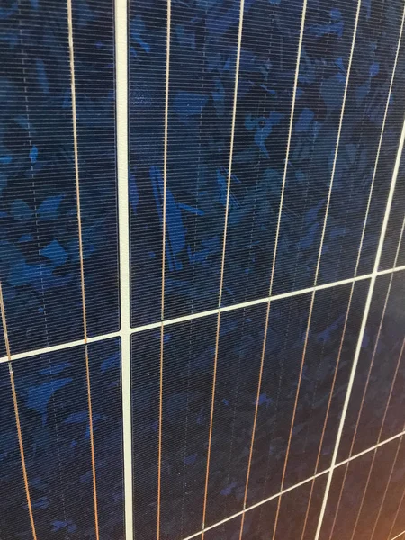 Primer Plano Del Módulo Fotovoltaico Del Panel Energía Solar Parte — Foto de Stock