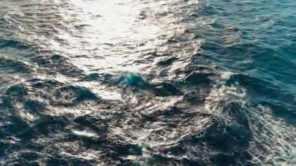 Kék Zöld Víz Hullámok Tenger Háttér — Stock videók