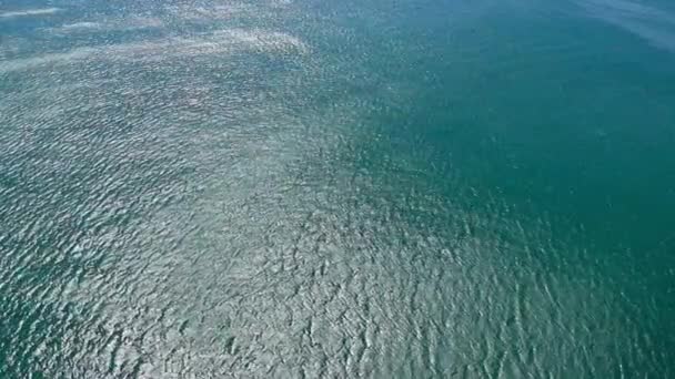 Голубые Зеленые Водные Волны Морского Фона — стоковое видео