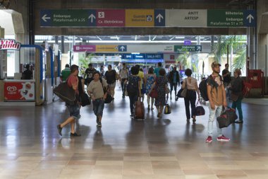 Sao Paulo, Brezilya - 25 Aralık 2018 - Tiete, en büyük ve 
