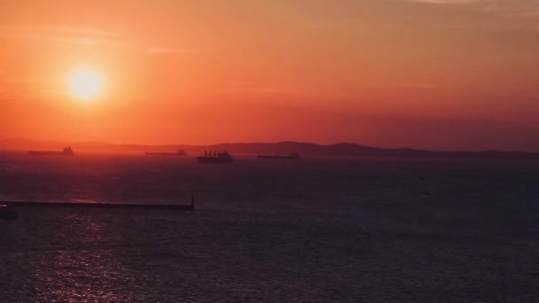 Ηλιοβασίλεμα Στη Βραζιλία Λιμάνι Του Σαλβαδόρ Bahia — Αρχείο Βίντεο
