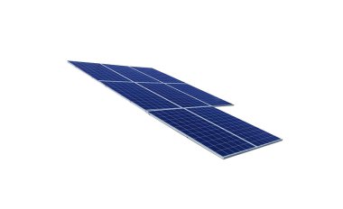 Güneş panelleri beyaz arka plan üzerinde izole. Güneş enerjisi kavramı 
