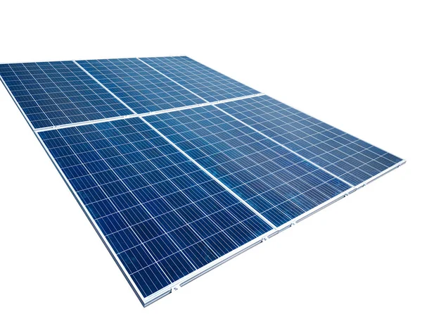 Zonnepanelen geïsoleerd op een witte achtergrond. Zonne-energieconcept — Stockfoto