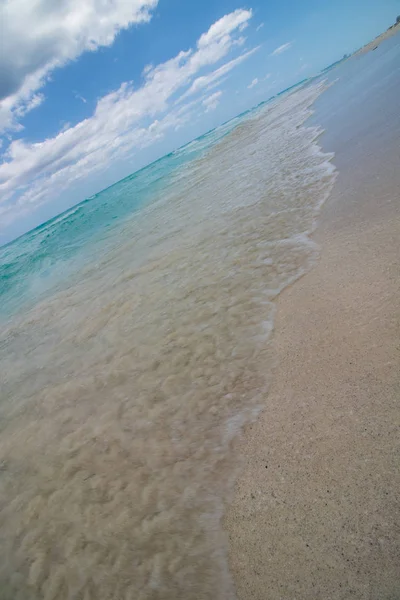 Texture mer et sable de Cancun — Photo