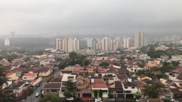 Ribeirao Preto サンパウロ ブラジル 10月11 2019 雨の日でRibeirao Preto City — ストック動画