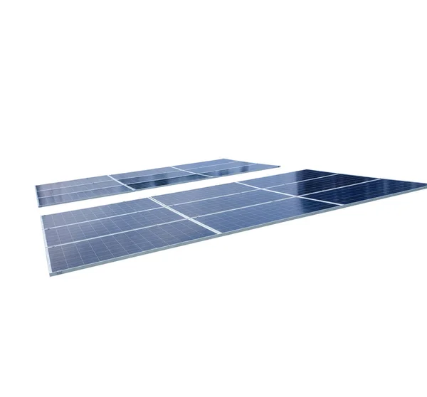 Zonnepanelen Geïsoleerd Witte Achtergrond Voor Concept Beelden Van Zonne Energie — Stockfoto