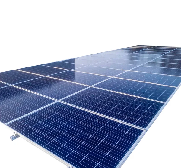 Paneles Solares Aislados Fondo Blanco Para Imágenes Conceptuales Energía Solar — Foto de Stock