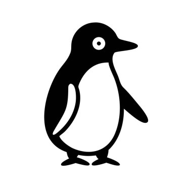 CMYK ve RGB spektrumları da dahil olmak üzere çeşitli renklerde yapılmış bir penguenin tek, ayrıntılı bir vektör çizimi.