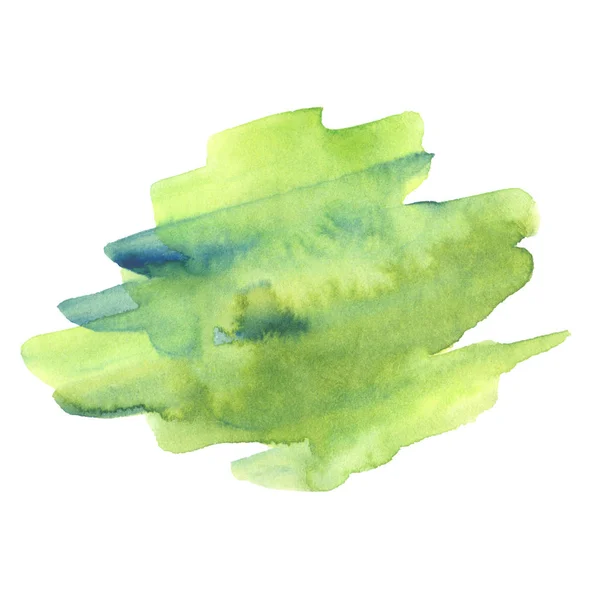 stock image green and blue watercolor paint strokes isolated on white background