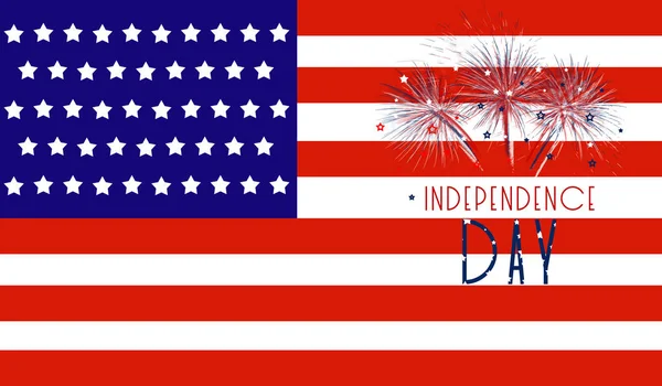 Usa Independence Day Celebration Background Flag Fireworks — Stock Photo, Image