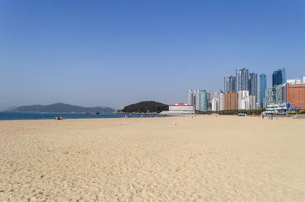 Busan Corea Del Sur Mayo 2017 Madrugada Haeundae Beach — Foto de Stock