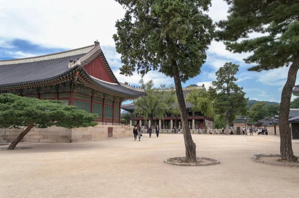 Soul Jižní Korea Září 2015 Tradiční Budova Pozemku Gyeongbokgung Palace — Stock fotografie