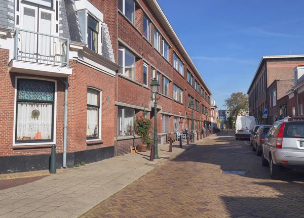 View One Streets Hague Brick Houses Pavement Road — Stock Photo, Image