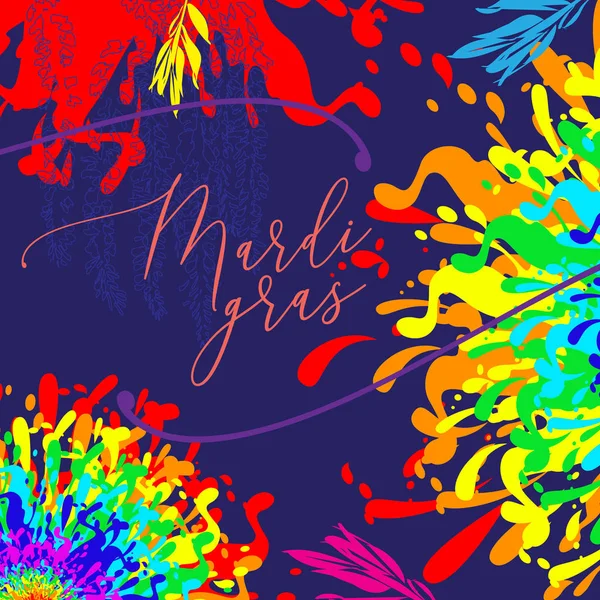 Vector Colorido Fondo Abstracto Para Carnaval Mardi Gras — Archivo Imágenes Vectoriales