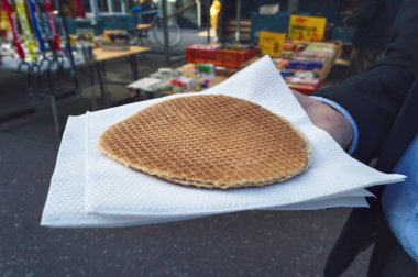 ünlü Hollanda waffle görünümü kadar yakın el mans