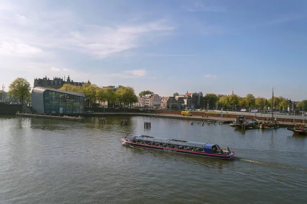 Amsterdam Nederland Oktober 2018 Typische Toeristische Tour Kanaalboot Een Daglicht — Stockfoto