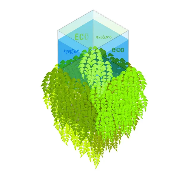 concept of clean water conservation to produce clear air by plants