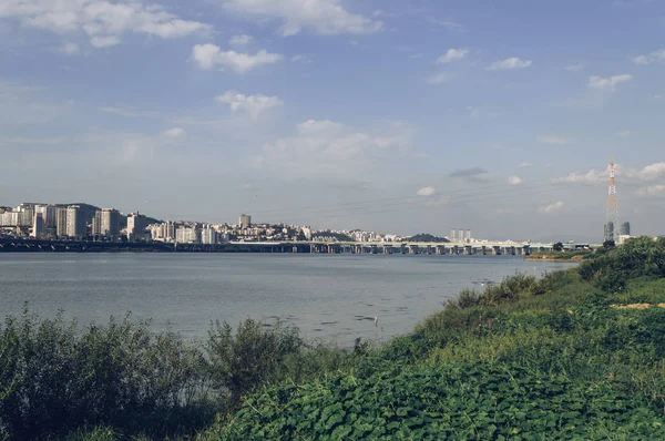 Ponti sul fiume Han a Seoul — Foto Stock