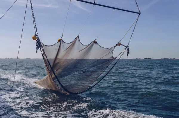 Straightened trawler net — Stock Photo, Image