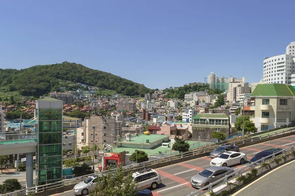 Busan Corea Del Sur Septiembre 2019 Vista Carretera Con Coches —  Fotos de Stock