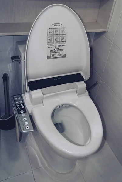 Busan South Korea September 2019 Close View Smart Multifunctional Toilet — Stock Photo, Image