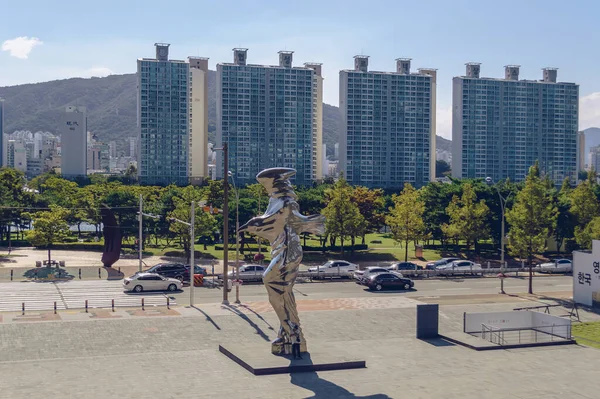 Busan South Korea September 2019 View Busan Film Festival Statue — Stock Photo, Image