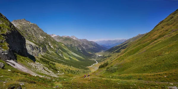 Fotos Panorámicas Valle Primavera Montañas Del Cáucaso Arkhyz Rusia Fabuloso — Foto de Stock