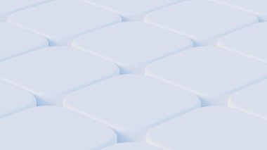 geometrik desenlerle süslenmiş düz beyaz yüzey yumuşak ışığı yansıtır, sakin ve çağdaş bir atmosfer yaratır. Minimalist tasarım dingin titreşimi arttırır. 3d hazırlayıcı