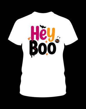 Ürkütücü sezonu, eğlenceli ve ürpertici temalı Mutlu Cadılar Bayramı Hey Boo tişörtü tasarımıyla kutlayın. Cadılar Bayramı 'nda partiler, kostümler ve şenlik kıyafetleri için mükemmel..