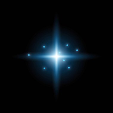 star of light. star with light effect