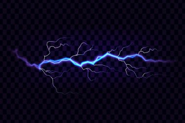 blue electric lightning. lightning effect.