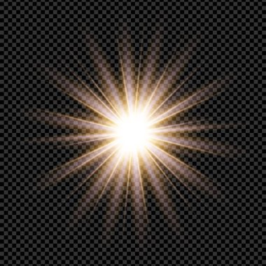 Yellow star glow effect