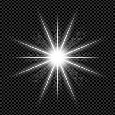 Shining white starburst background