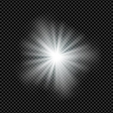 Glowing star ray background