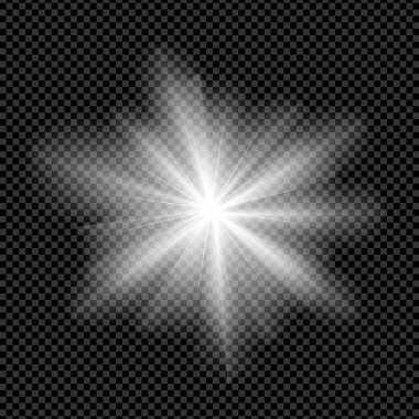 Bright long star ray background