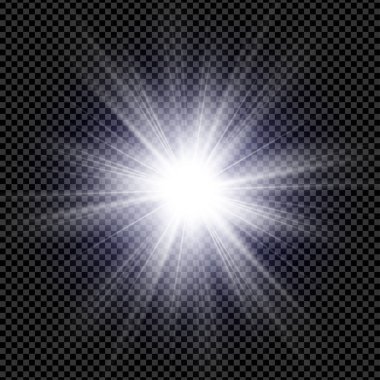 Glowing star ray background