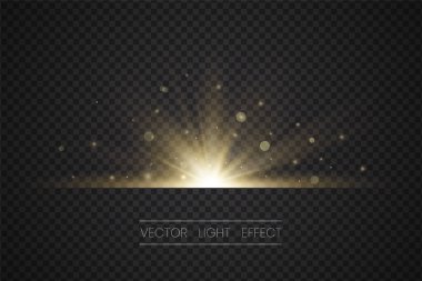 Sunrise effect on a black background