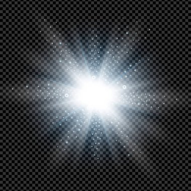 Star glow with bright glitter effect