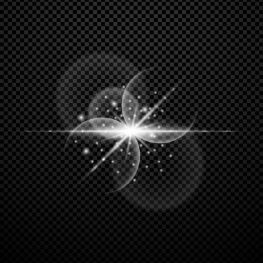 Bright star glow with glitter effect