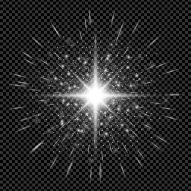 Star ray with glitter effect