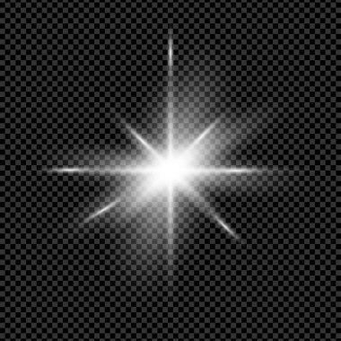 White starburst ray effect