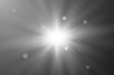 starburst effect on a black background