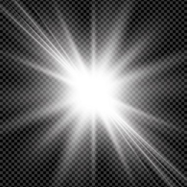 Shining white star background