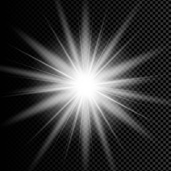 White bright star ray background