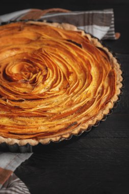 Tatlı patates ile Amerikan pasta, çiçek şeklinde