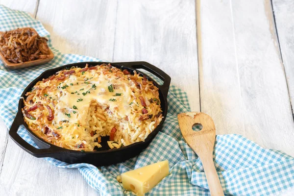 German food with noodles and melted cheese