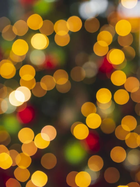 Multicolor jul bokeh ljus. Xmas färgglad bakgrund — Stockfoto